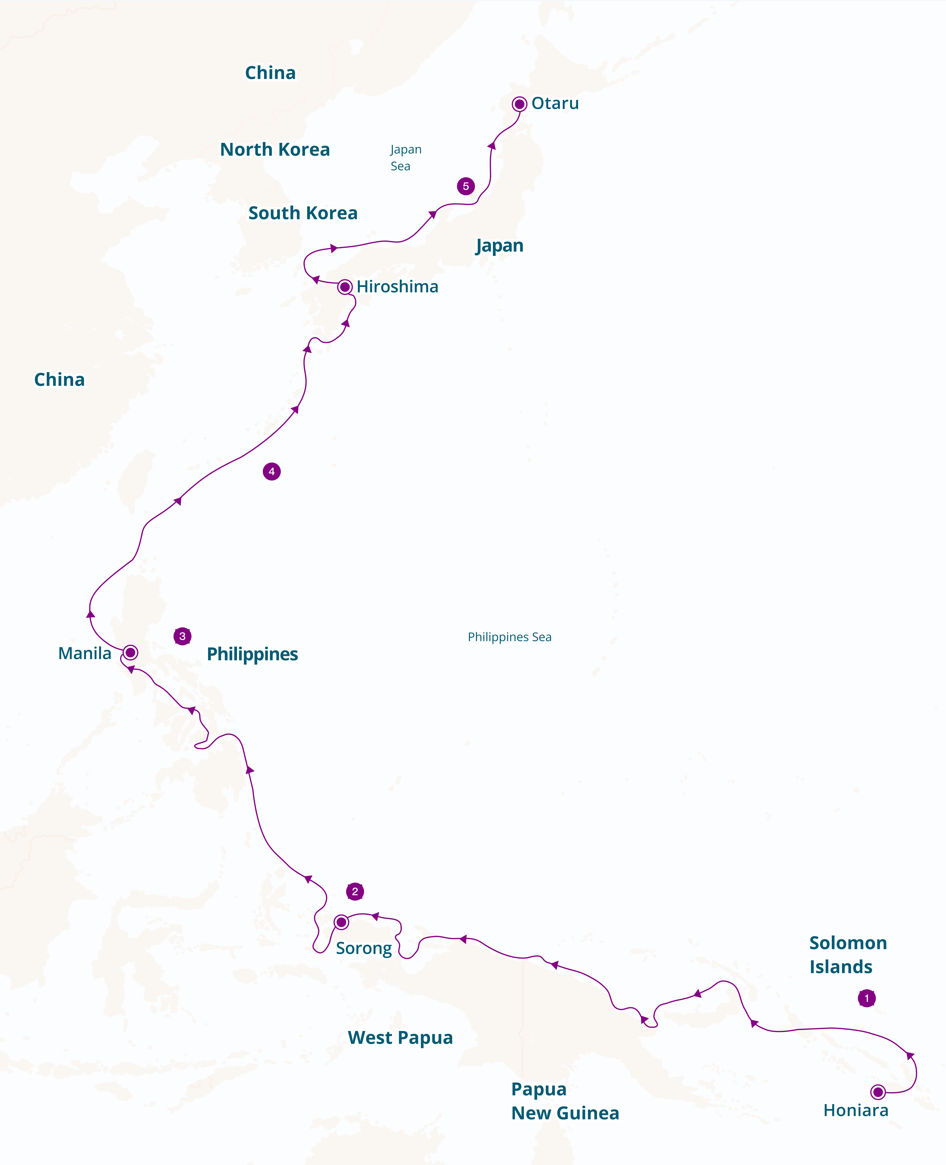 Swan Hellenic cruise destinations map