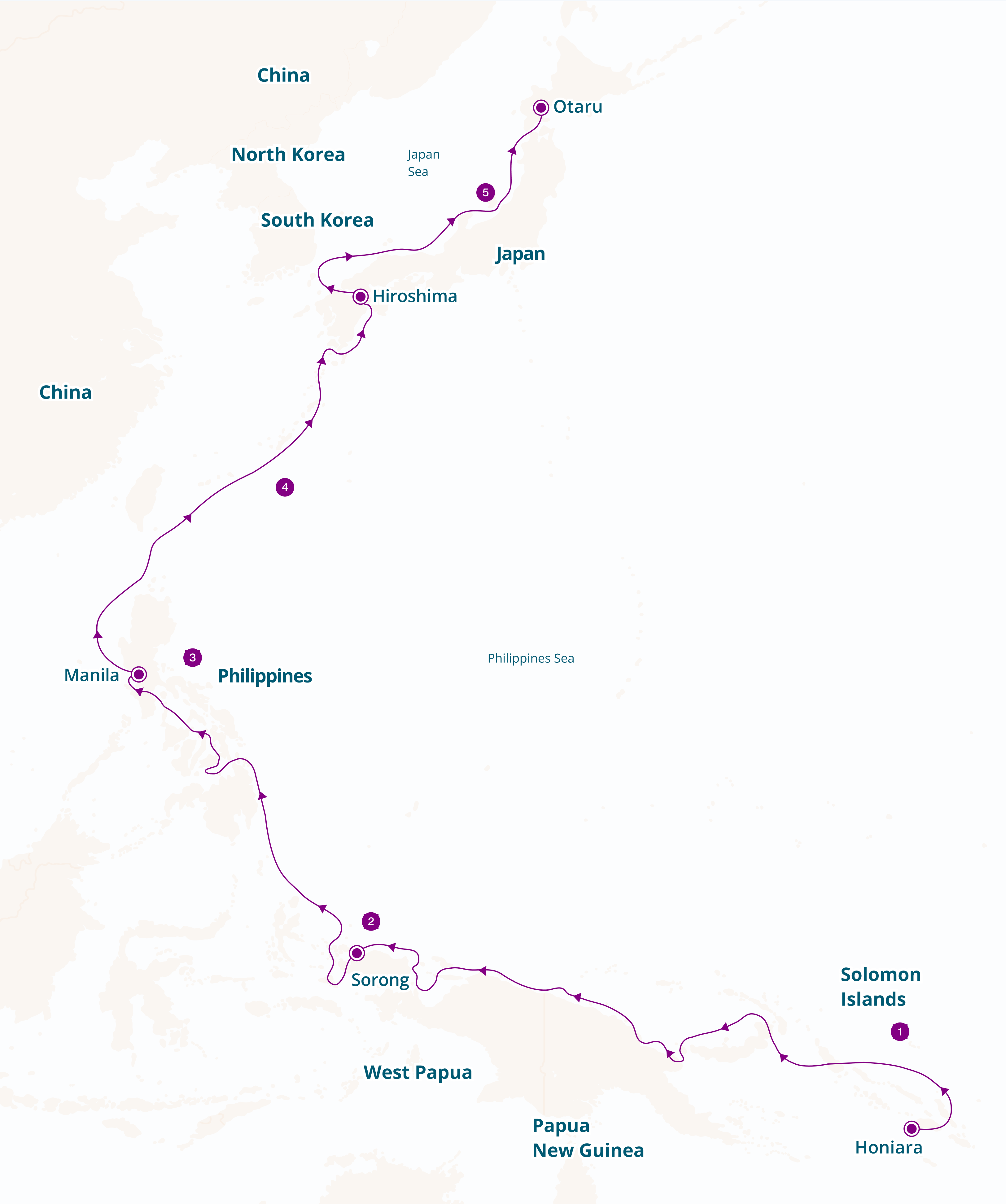 Swan Hellenic cruise destinations map