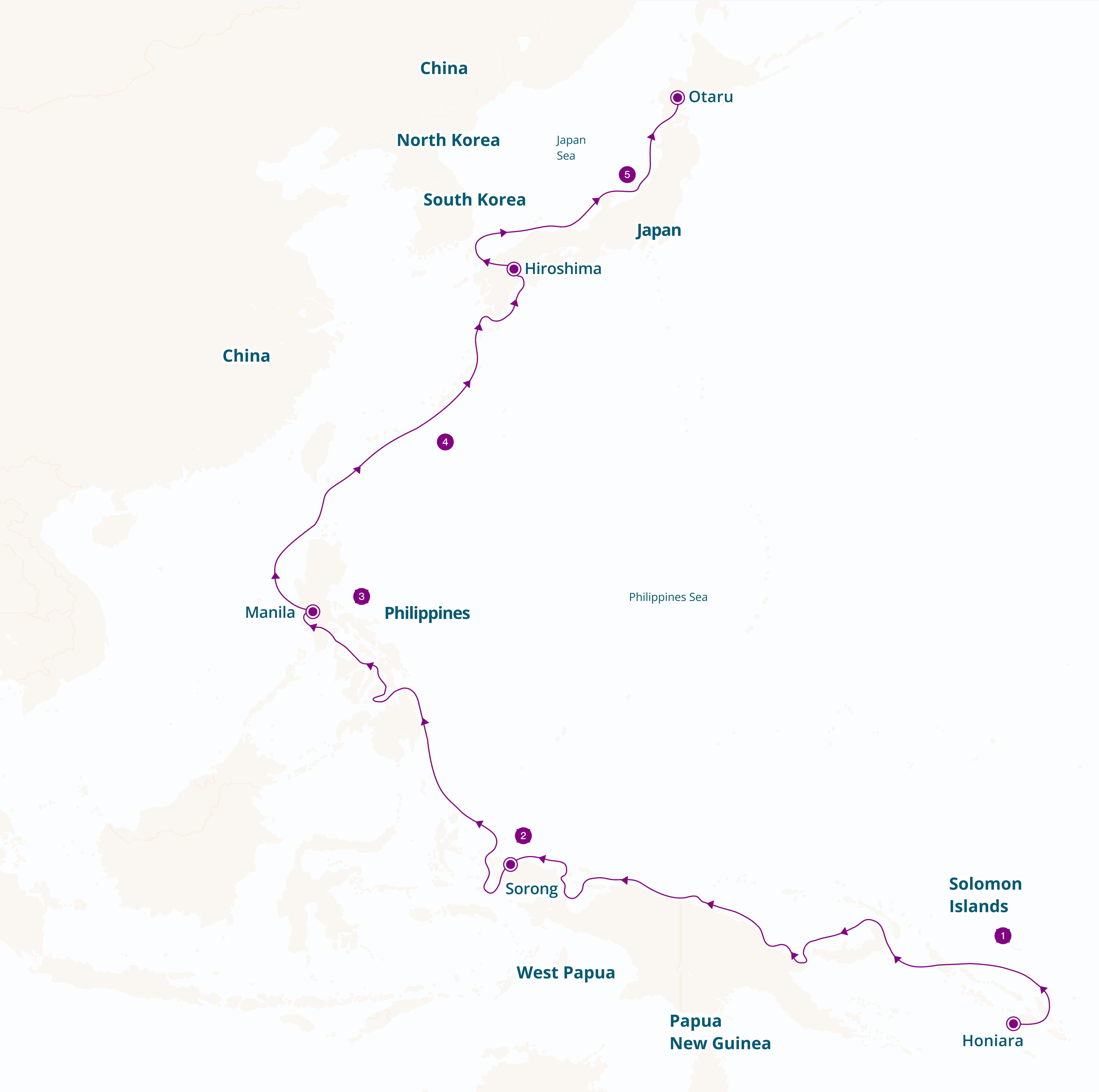 Swan Hellenic cruise destinations map
